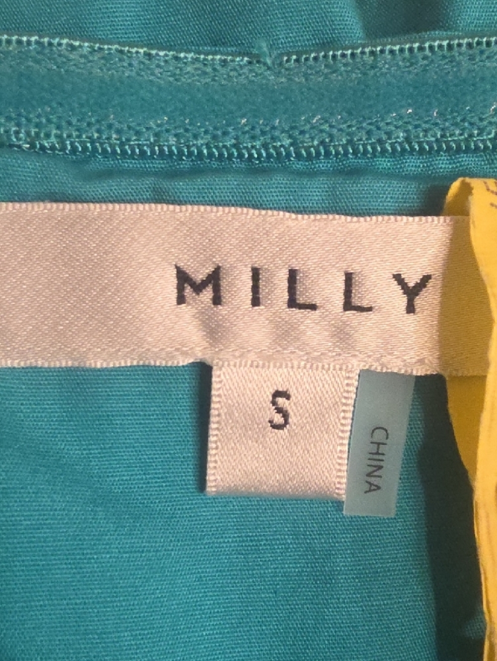 Milly Naiomi Cotton 3 Color Tiered Ruffled Peplum Spaghetti Strap Top  S - Picture 2 of 16